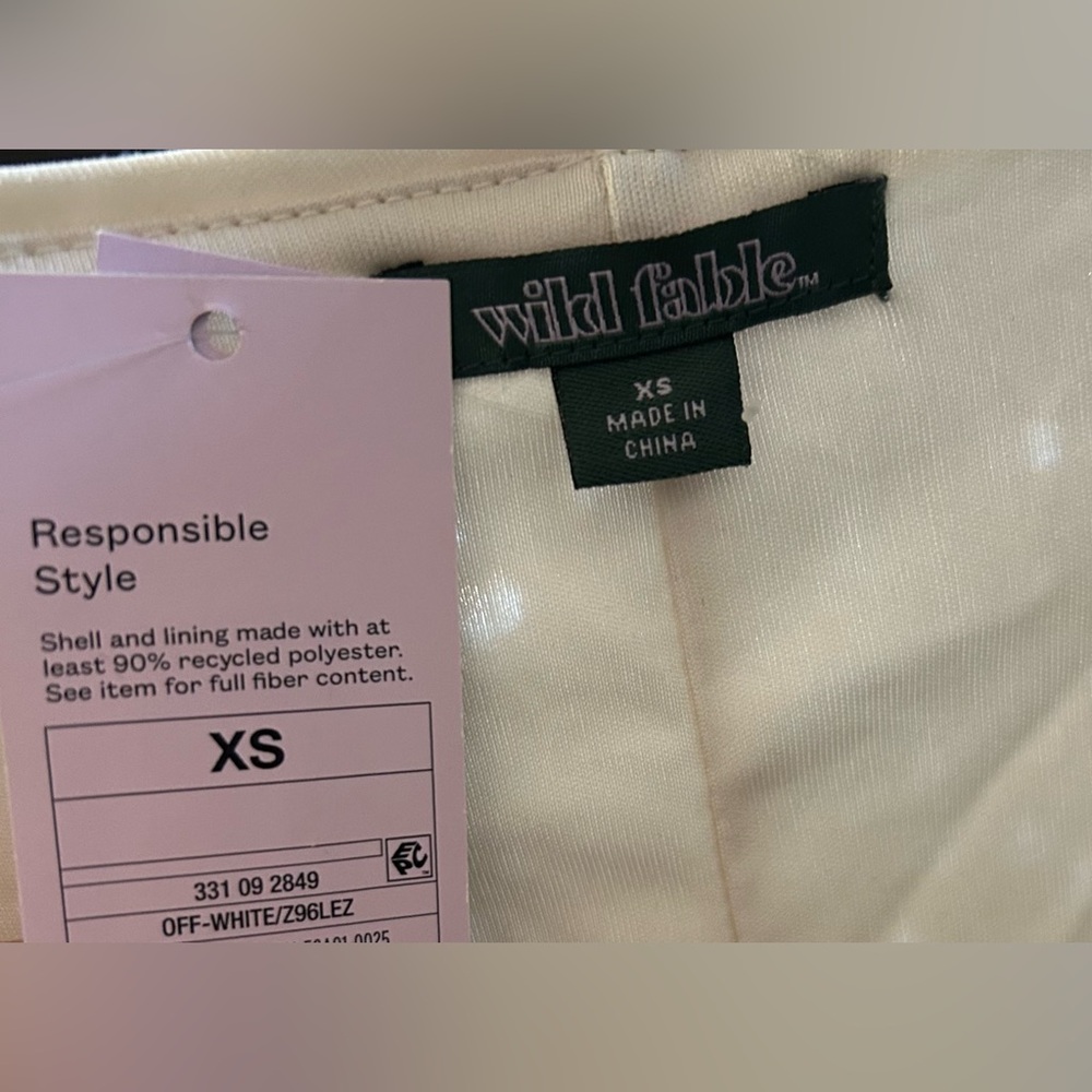Wild Fable NWT Cream Sequin Long Sleeve Mini Dress Keyhole Party/Holiday - XS - Picture 4 of 4